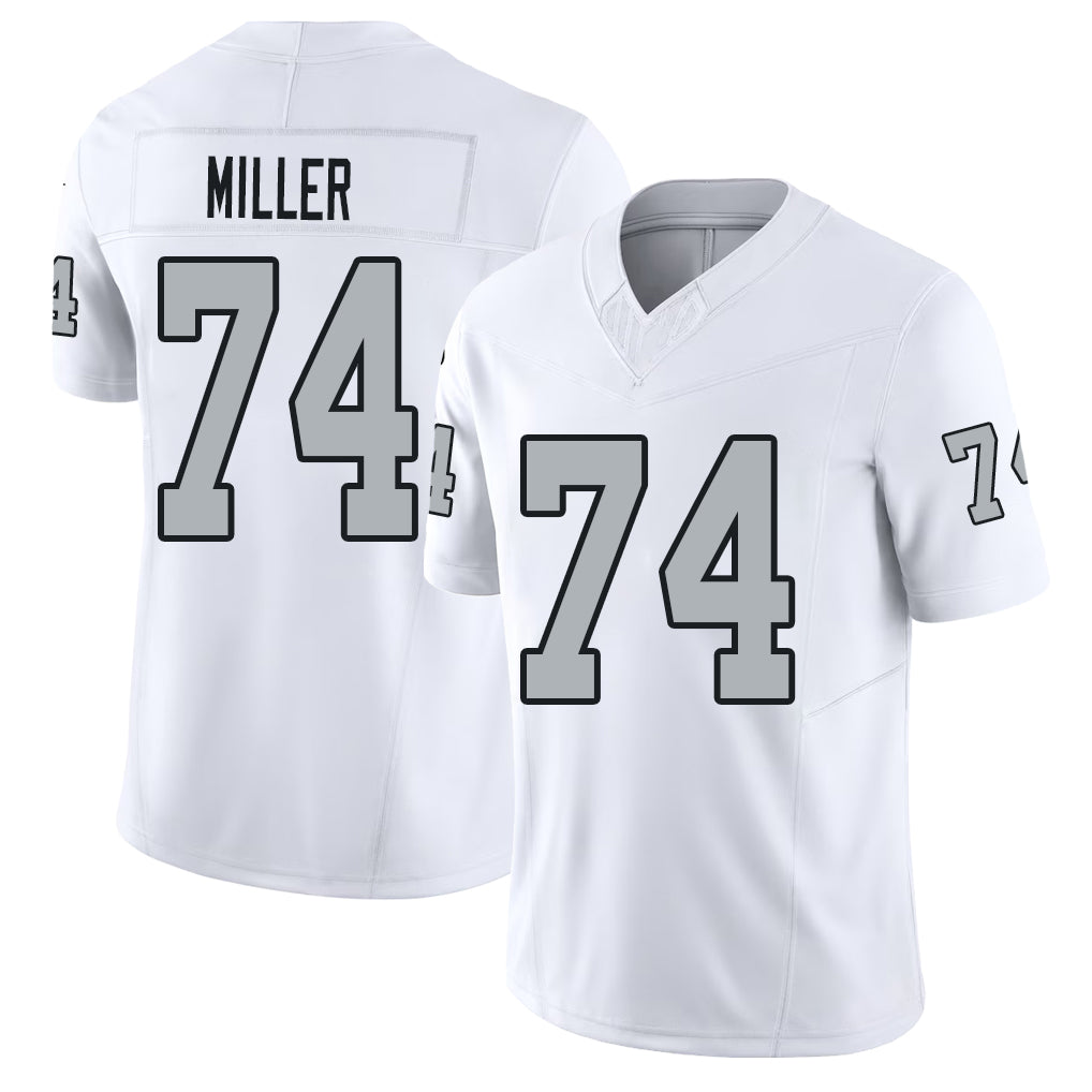 Las Vegas #74 Kolton Player Football V Neck Short Sleeve White Jersey Miller For Men Youth Women Gift