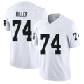 Las Vegas #74 Miller Player Football V Neck Short Sleeve White Jersey Kolton For Men Youth Women Gift