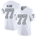 Las Vegas #77 Lyle Player Football V Neck Short Sleeve White Jersey Alzado For Men Youth Women Gift