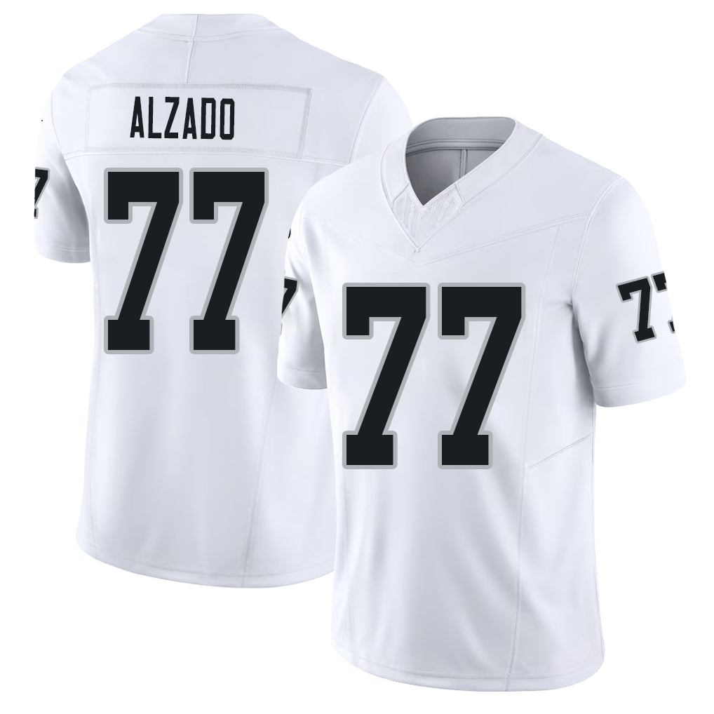 Las Vegas #77 Lyle Player Football V Neck Short Sleeve White Jersey Alzado For Men Youth Women Gift