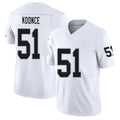Las Vegas #51 Koonce Player Football V Neck Short Sleeve White Jersey Malcolm For Men Youth Women Gift