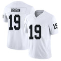 Las Vegas #19 Malik Player Football V Neck Short Sleeve White Jersey Benson For Men Youth Women Gift
