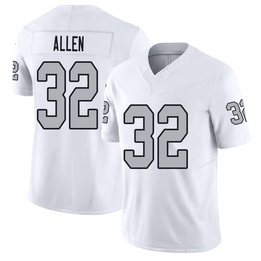 Las Vegas #32 Marcus Player Football V Neck Short Sleeve White Jersey Allen For Men Youth Women Gift