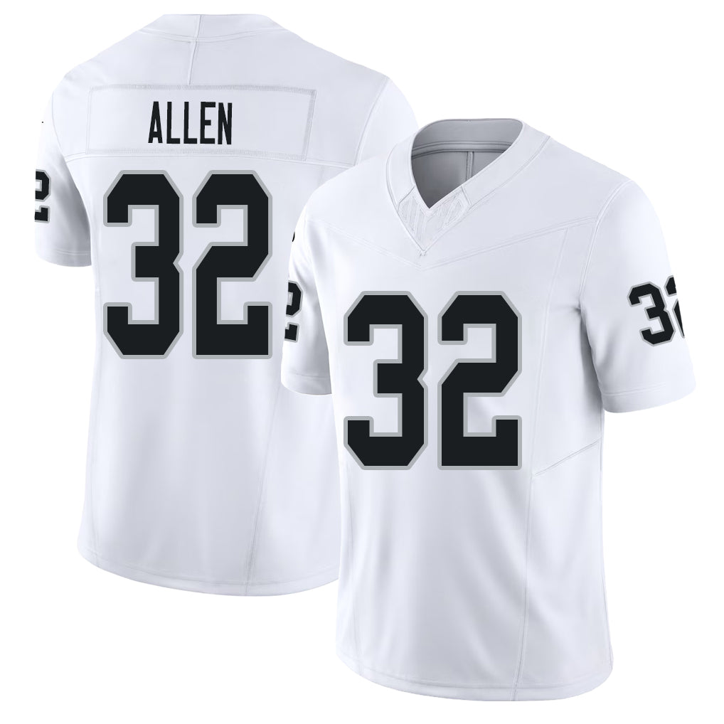 Las Vegas #32 Allen Player Football V Neck Short Sleeve White Jersey Marcus For Men Youth Women Gift