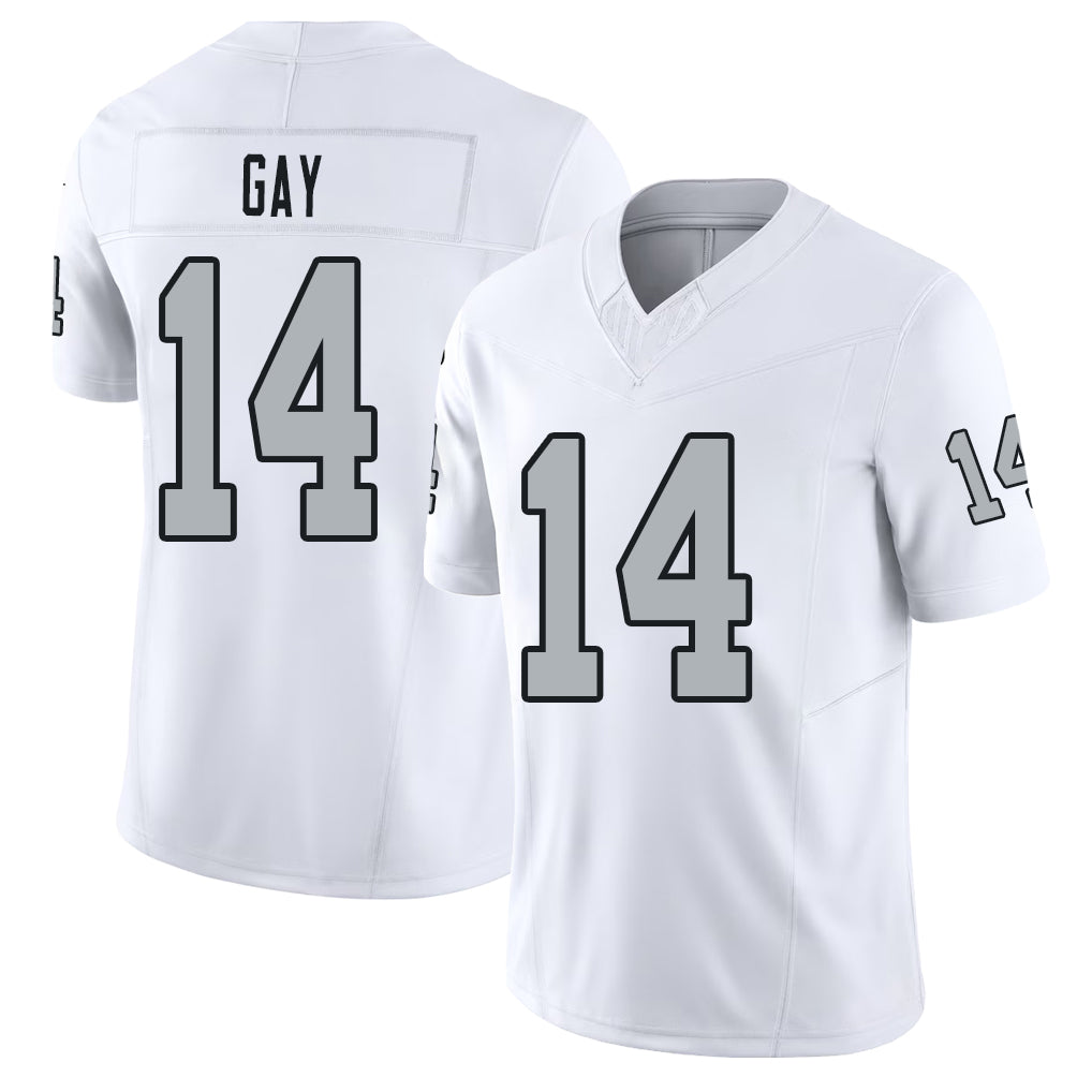 Las Vegas #14 Matt Player Football V Neck Short Sleeve White Jersey Gay For Men Youth Women Gift