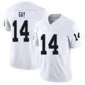 Las Vegas #14 Gay Player Football V Neck Short Sleeve White Jersey Matt For Men Youth Women Gift