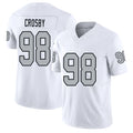 Las Vegas #98 Maxx Player Football V Neck Short Sleeve White Jersey Crosby For Men Youth Women Gift