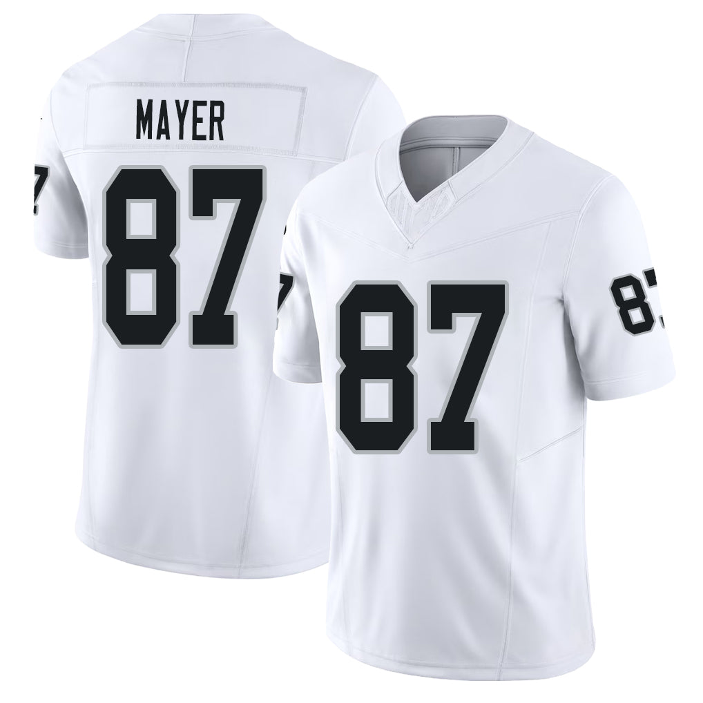 Las Vegas #87 Mayer Player Football V Neck Short Sleeve White Jersey Michael For Men Youth Women Gift