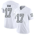 Las Vegas #17 Nakobe Player Football V Neck Short Sleeve White Jersey Dean For Men Youth Women Gift