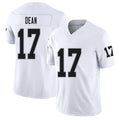 Las Vegas #17 Nakobe Player Football V Neck Short Sleeve White Jersey Dean For Men Youth Women Gift