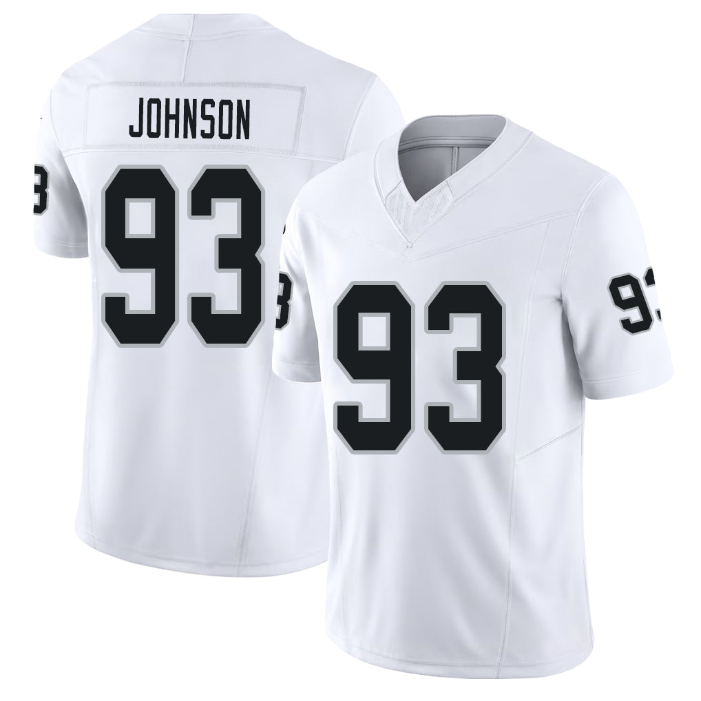 Las Vegas #93 Patrick Player Football V Neck Short Sleeve White Jersey Johnson For Men Youth Women Gift