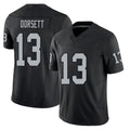 Las Vegas #13 Phillip Player Football V Neck Short Sleeve Balck Jersey Dorsett For Men Youth Women Gift