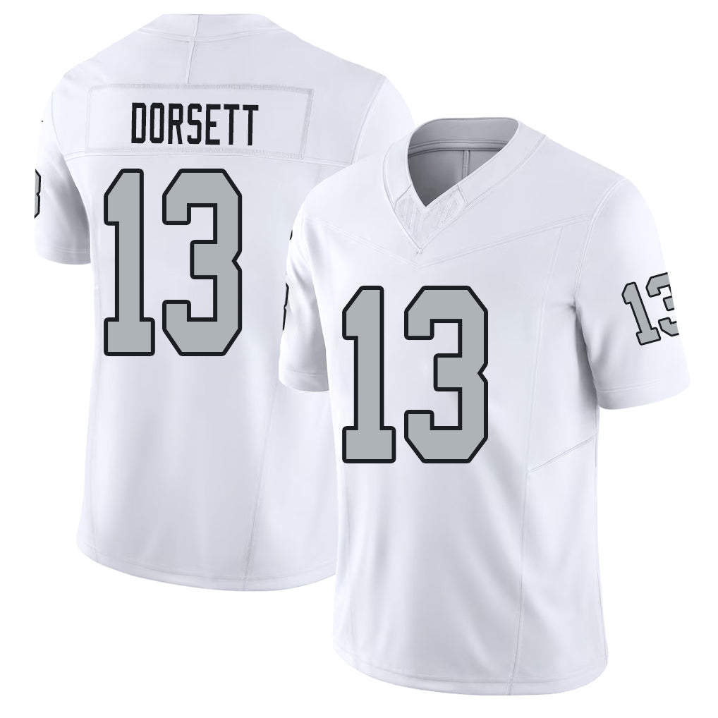 Las Vegas #13 Phillip Player Football V Neck Short Sleeve White Jersey Dorsett For Men Youth Women Gift