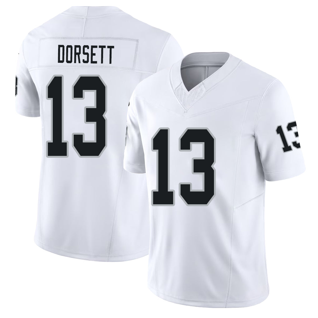 Las Vegas #13 Phillip Player Football V Neck Short Sleeve White Jersey Dorsett For Men Youth Women Gift