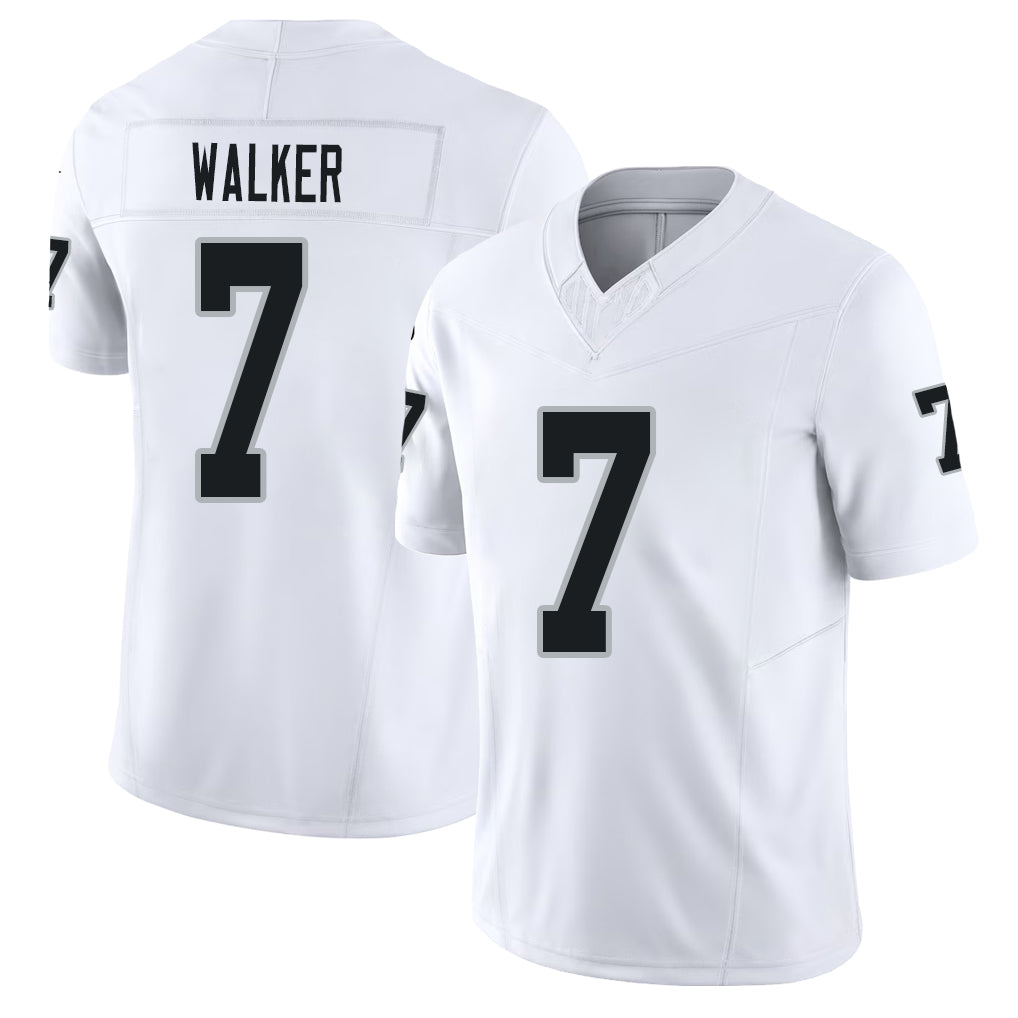 Las Vegas #7 Quay Player Football V Neck Short Sleeve White Jersey Walker For Men Youth Women Gift