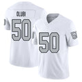 Las Vegas #50 Segun Player Football V Neck Short Sleeve White Jersey Olubi For Men Youth Women Gift