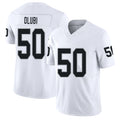 Las Vegas #50 Segun Player Football V Neck Short Sleeve White Jersey Olubi For Men Youth Women Gift