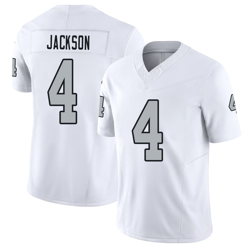 Las Vegas #4 Shedrick Player Football V Neck Short Sleeve White Jersey Jackson For Men Youth Women Gift