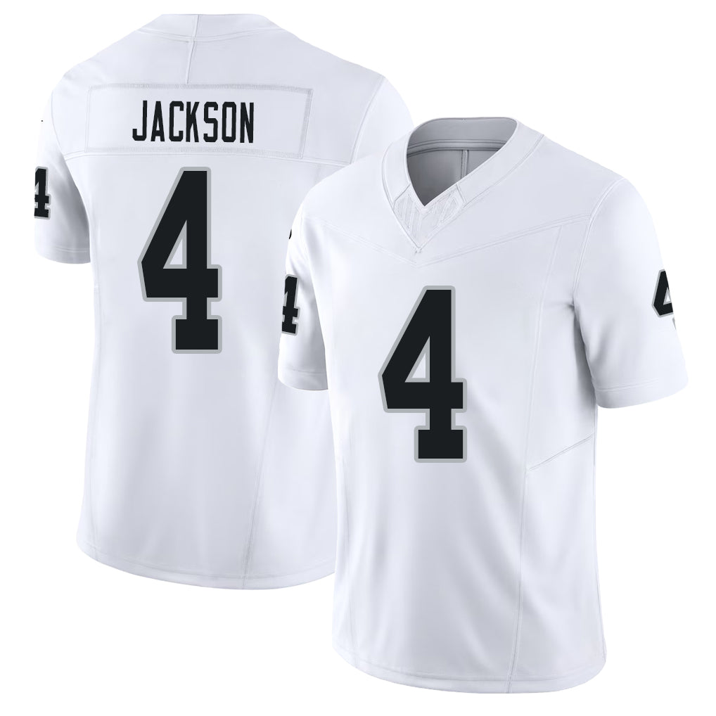 Las Vegas #4 Shedrick Player Football V Neck Short Sleeve White Jersey Jackson For Men Youth Women Gift