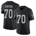 Las Vegas #70 Spencer Player Football V Neck Short Sleeve Balck Jersey Burford For Men Youth Women Gift
