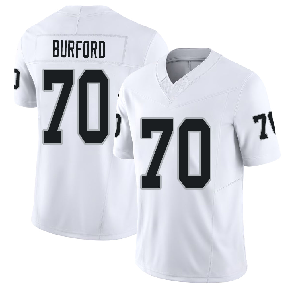 Las Vegas #70 Spencer Player Football V Neck Short Sleeve White Jersey Burford For Men Youth Women Gift
