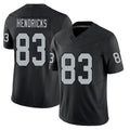 Las Vegas #83 Ted Player Football V Neck Short Sleeve Balck Jersey Hendricks For Men Youth Women Gift