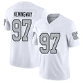 Las Vegas #97 Tonka Player Football V Neck Short Sleeve White Jersey Hemingway For Men Youth Women Gift