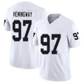 Las Vegas #97 Tonka Player Football V Neck Short Sleeve White Jersey Hemingway For Men Youth Women Gift