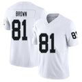 Las Vegas #81 Trent Player Football V Neck Short Sleeve White Jersey Brown For Men Youth Women Gift