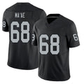 Las Vegas #68 Ma'ae Player Football V Neck Short Sleeve Balck Jersey Treven For Men Youth Women Gift