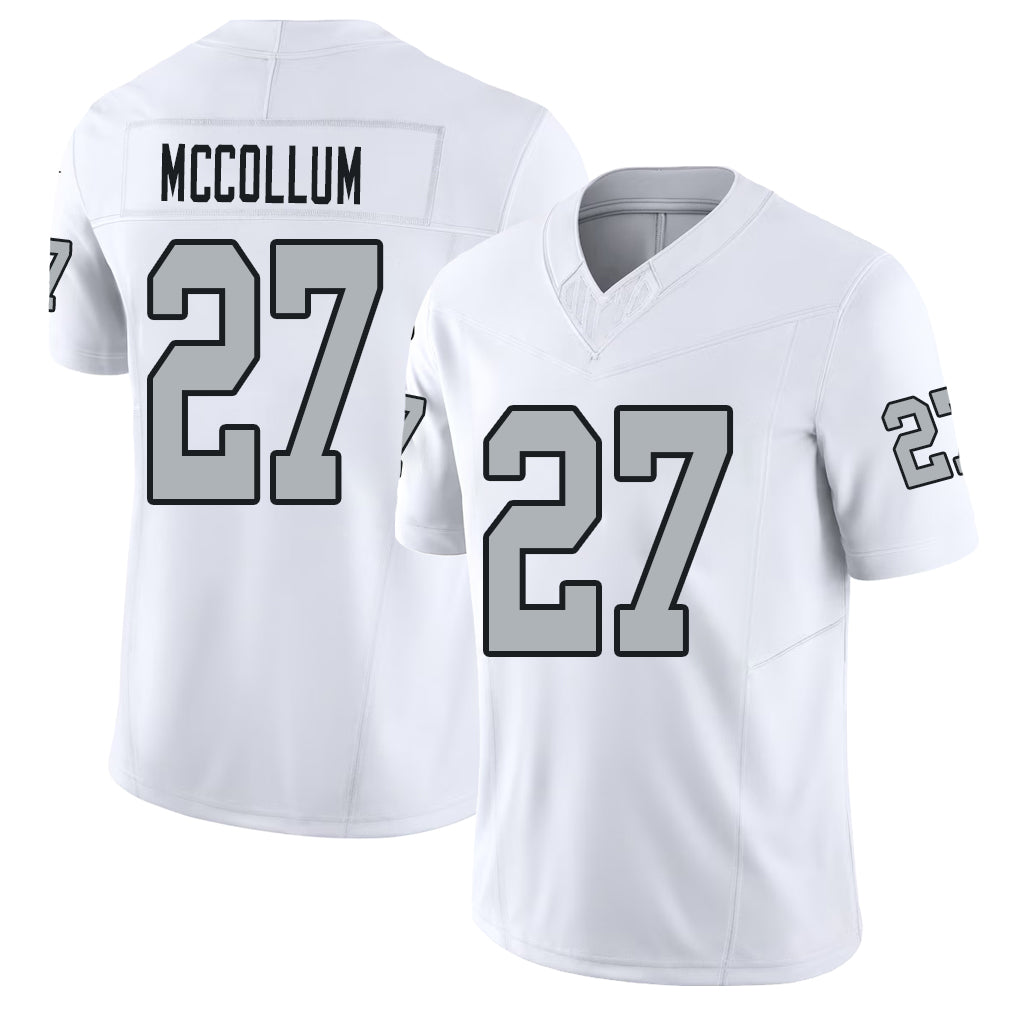 Las Vegas #27 Tristin Player Football V Neck Short Sleeve White Jersey McCollum For Men Youth Women Gift