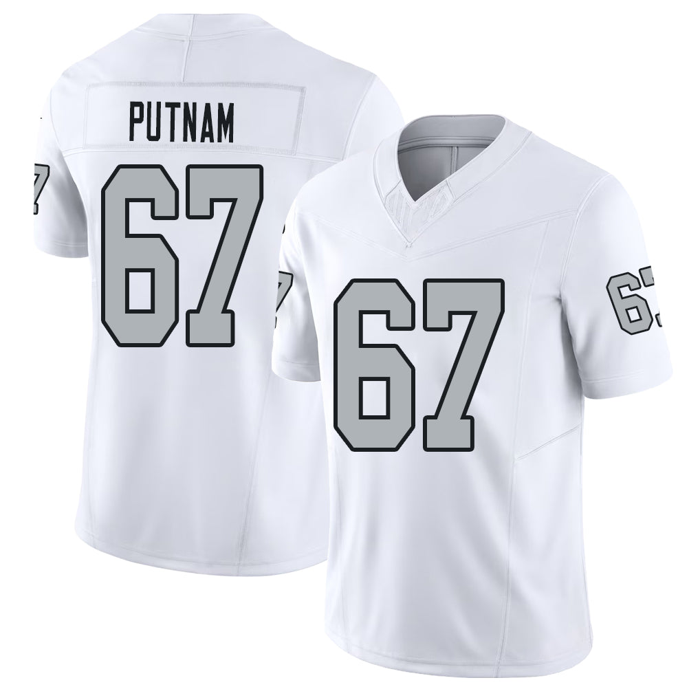 Las Vegas #67 Will Player Football V Neck Short Sleeve White Jersey Putnam For Men Youth Women Gift