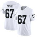 Las Vegas #67 Putnam Player Football V Neck Short Sleeve White Jersey Will For Men Youth Women Gift