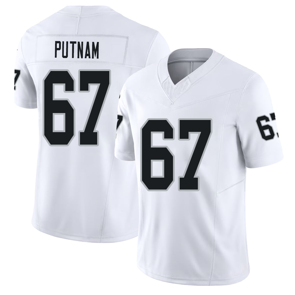 Las Vegas #67 Putnam Player Football V Neck Short Sleeve White Jersey Will For Men Youth Women Gift