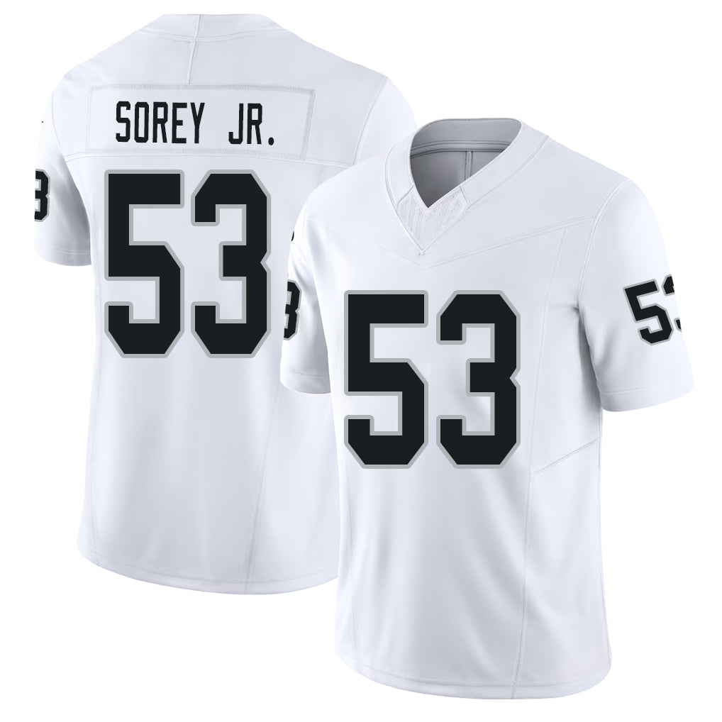 Las Vegas #53 Xavian Player Football V Neck Short Sleeve White Jersey Sorey Jr. For Men Youth Women Gift