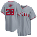 Los Angeles A #28 Siri Player Baseball Short Sleeve Gray Jersey Jose For Men Women Youth Gift