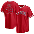 Los Angeles A #28 Siri Player Baseball Short Sleeve Red Jersey Jose For Men Women Youth Gift