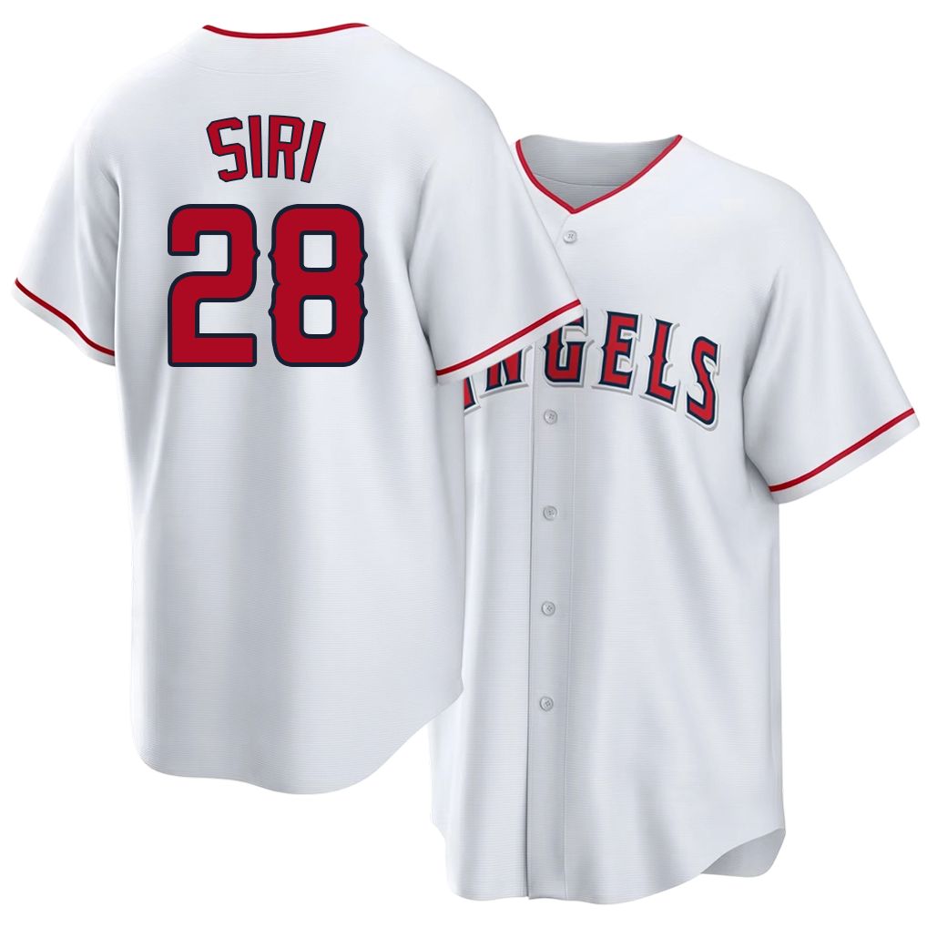 Los Angeles A #28 Siri Player Baseball Short Sleeve White Jersey Jose For Men Women Youth Gift