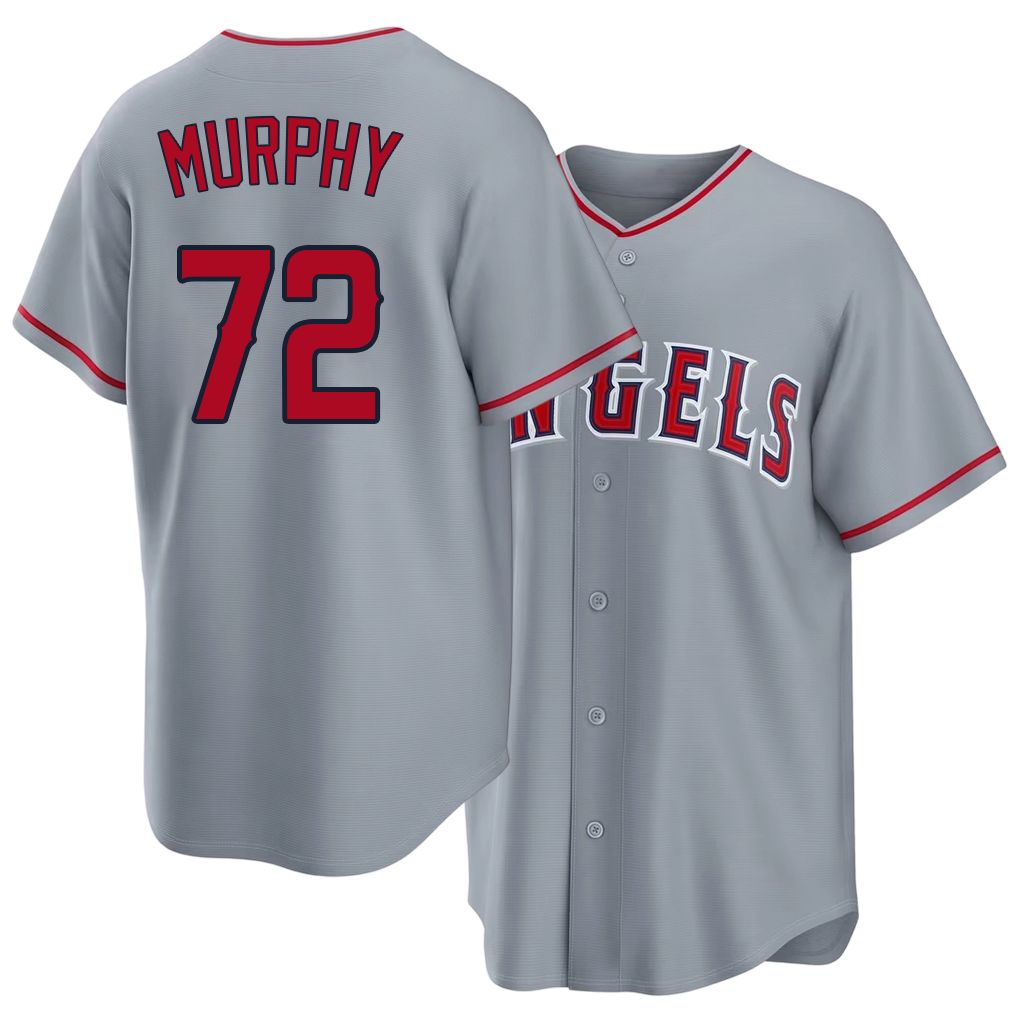 Los Angeles A #72 Murphy Player Baseball Short Sleeve Gray Jersey Luke For Men Women Youth Gift