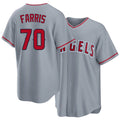 Los Angeles A #70 Farris Player Baseball Short Sleeve Gray Jersey Mitch For Men Women Youth Gift