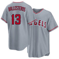 Los Angeles A #13 Ballesteros Player Baseball Short Sleeve Gray Jersey Moises For Men Women Youth Gift