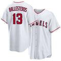Los Angeles A #13 Ballesteros Player Baseball Short Sleeve White Jersey Moises For Men Women Youth Gift