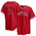 Los Angeles A #2 Peraza Player Baseball Short Sleeve Red Jersey Oswald For Men Women Youth Gift