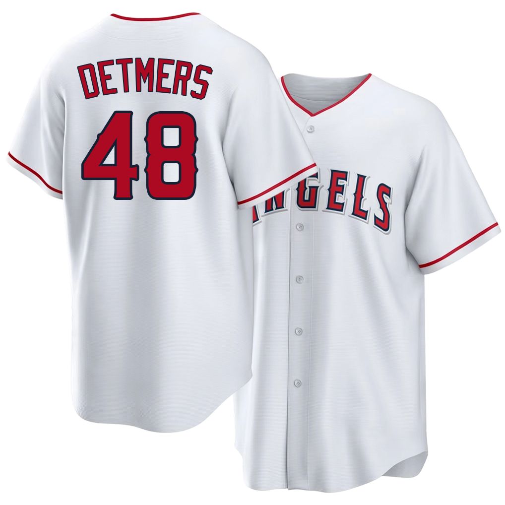 Los Angeles A #48 Detmers Player Baseball Short Sleeve White Jersey Reid For Men Women Youth Gift