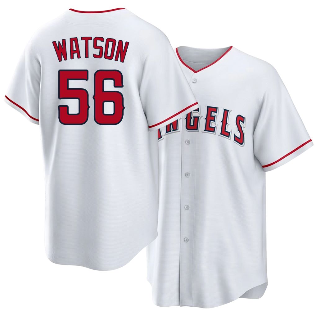 Los Angeles A #56 Watson Player Baseball Short Sleeve White Jersey Ryan For Men Women Youth Gift