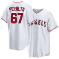 Los Angeles A #67 Peralta Player Baseball Short Sleeve White Jersey Sammy For Men Women Youth Gift