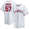 Los Angeles A #57 Urena Player Baseball Short Sleeve White Jersey Walbert For Men Women Youth Gift