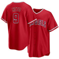 Los Angeles A #9 Neto Player Baseball Short Sleeve Red Jersey Zach For Men Women Youth Gift