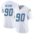 Los Angeles C #90 Mesidor Player Football V Neck Short Sleeve White Jersey Akheem For Men Youth Women Gift
