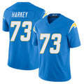 Los Angeles C #73 Harkey Player Football V Neck Short Sleeve Blue Jersey Alex For Men Youth Women Gift
